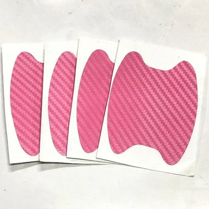 4Pcs/Set Car Door Sticker Carbon Fiber Scratches Resistant Cover Auto Handle Protection Film Exterior Styling Accessories