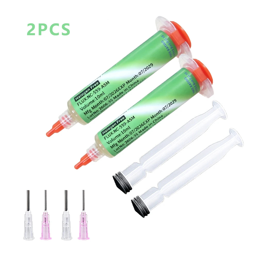 NC-559-ASM BGA PCB No-Clean Solder Paste Welding Advanced Oil Flux Grease 10cc Soldering Repair Paste
