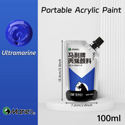 100ml Marie's Acrylic Paint,Assorted Colors,Waterproof,Pigments for DIY Craft,Rock,Wood,Professional Pigments for Adults,Arti