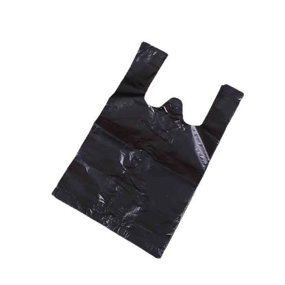 100PCS Black Thickened Plastic Vest Bags - Supermarket Shopping Bags for Takeaway Kitchen Garbage Storage Packing Storage Bag