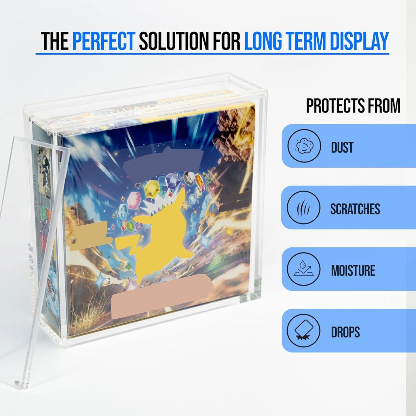 Acrylic Magnetic Display Case for Japanese Booster Box 5mm Clear Display Cases for Collectibles