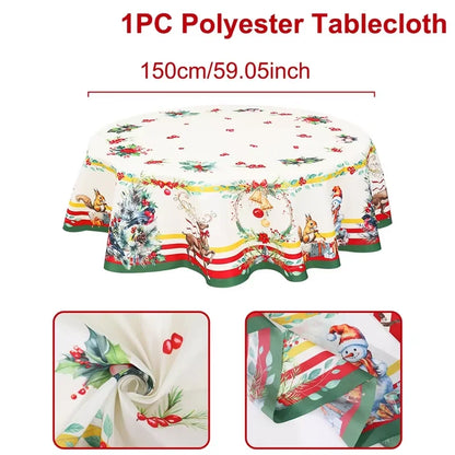 Disposable Christmas Tablecloth Merry Christmas Decors for Home 2024 Table Cover Xmas Ornament Navidad Natal New Year Gift 20