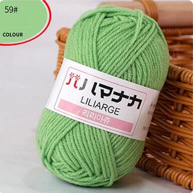 DIY Baby Milk Sweet Soft Cotton Knitting Wool Yarn Thick Fiber Velvet Yarn Hand Knitting Wool Crochet Yarn for DIY Sweater - 