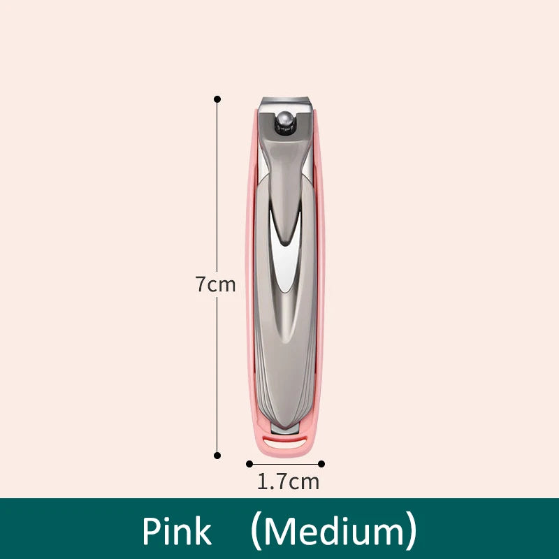 Colorful Nail Clippers Anti-Splash Nail Cutter Detachable Design Fingernail Clippers Stainless Steel Manicure Nail Tool - Pin