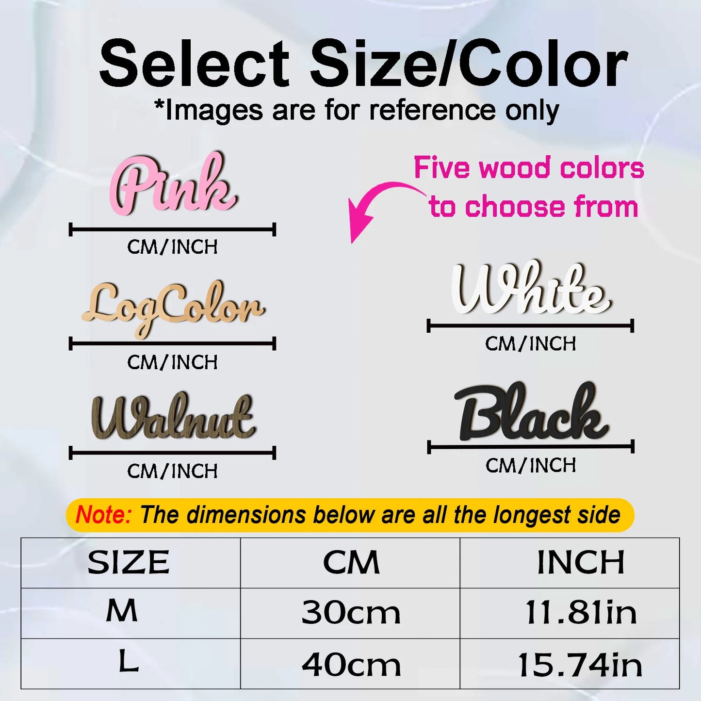 1pc Personalized Wooden Name Tag, Custom Content, Multi-color Selection, Home Decoration, Wall Decoration, Holiday Decoration
