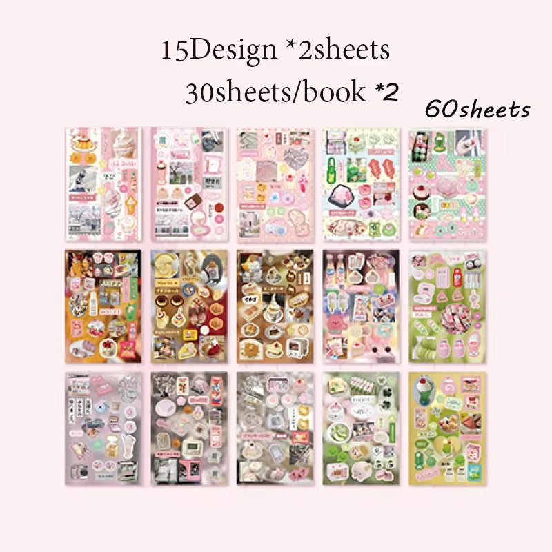 Mr. Paper 2Style 30Sheets/book Vintage Flavors Gallery Series Sticker Book Creative Handbook DIY Scrapbook Framed Albums - S2