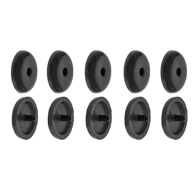 5/10pcs Car Safety Seat Belt Stopper Buckle Auto Seat Belt Spacing Limit Stop Plastic Anti-slip Seat Belt Stop Button - Black
