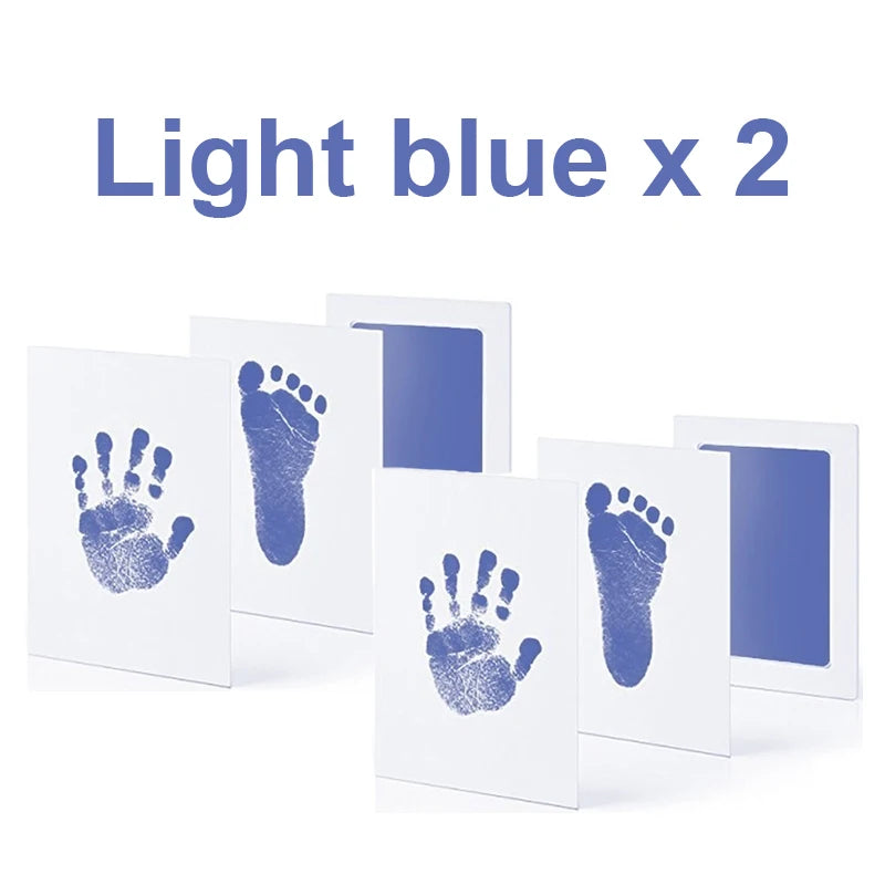 Baby Care Non-Toxic Baby Handprint Footprint Imprint Kit Baby Souvenirs Casting Infant Footprint Ink Pad Infants Clay Toy Gif