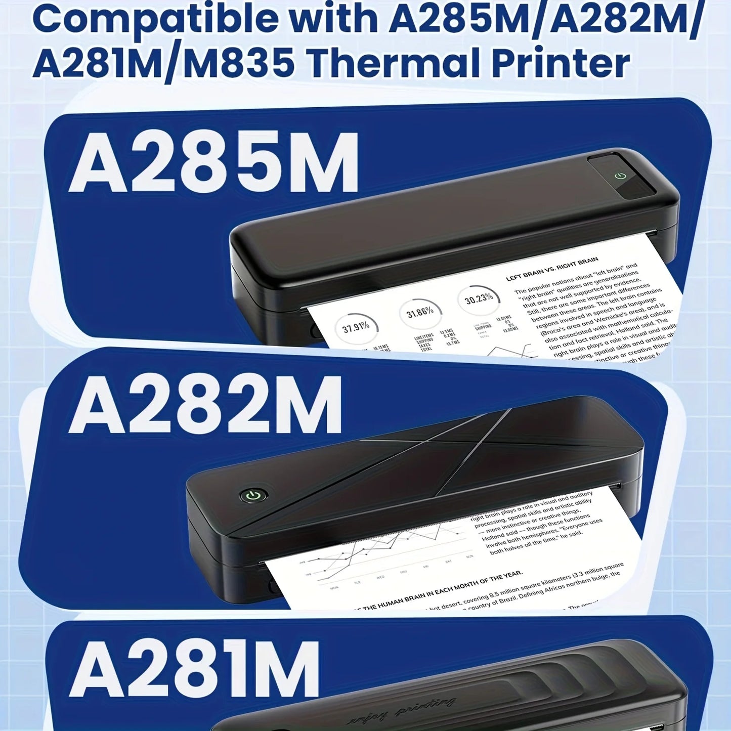 A4 Thermal Paper 21x29.7cm Quick-Dry Glossy & Clear Print Portable Printer Durable Quality Portable Printing Paper Thermal Pa