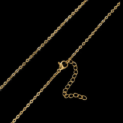 10pcs 45+5cm Gold Stainless Steel Link Cable Chain Necklace with Lobster Clasps for Men & Women Fashion Jewelry Gifts Making