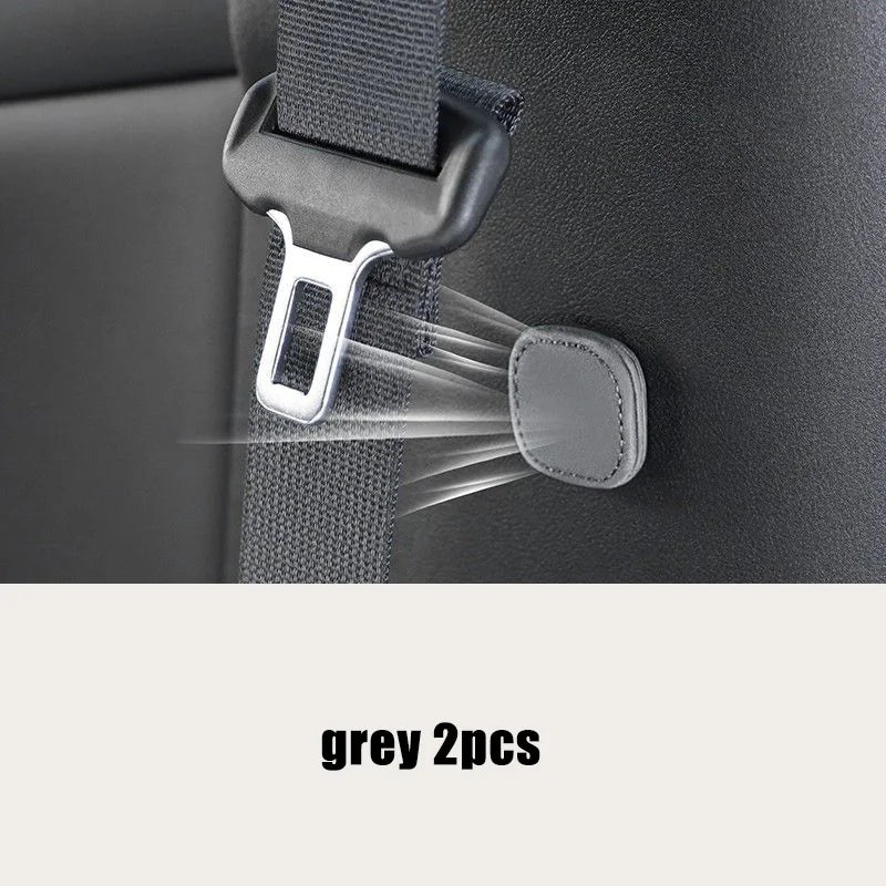 2Pcs Magnetic Car Seat Belt Holder Fixing Clip Pu Leather Seatbelt Limiter Stopper For Safety Belt Clip Prevent Falling - GRE
