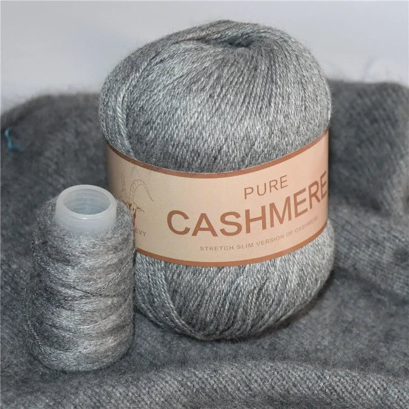 Crochet Cashmere Yarn, Soft Hand-Knitted Wool, Baby-Friendly Knitting Thread, Luxurious Yarn for Scarves, Crochet Projects, K