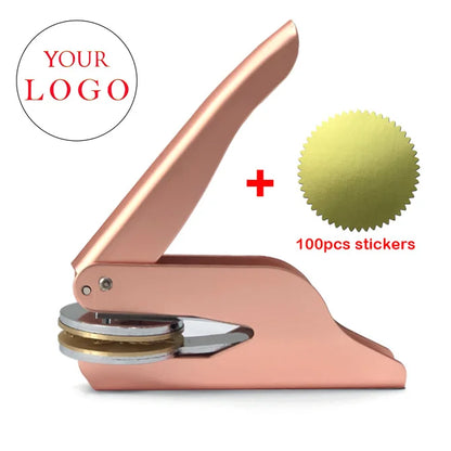 Embosser Stamp LOGO Customized Wedding Library Book Private Seals Customization Envelope Party Invitation Embossing Stamps DI
