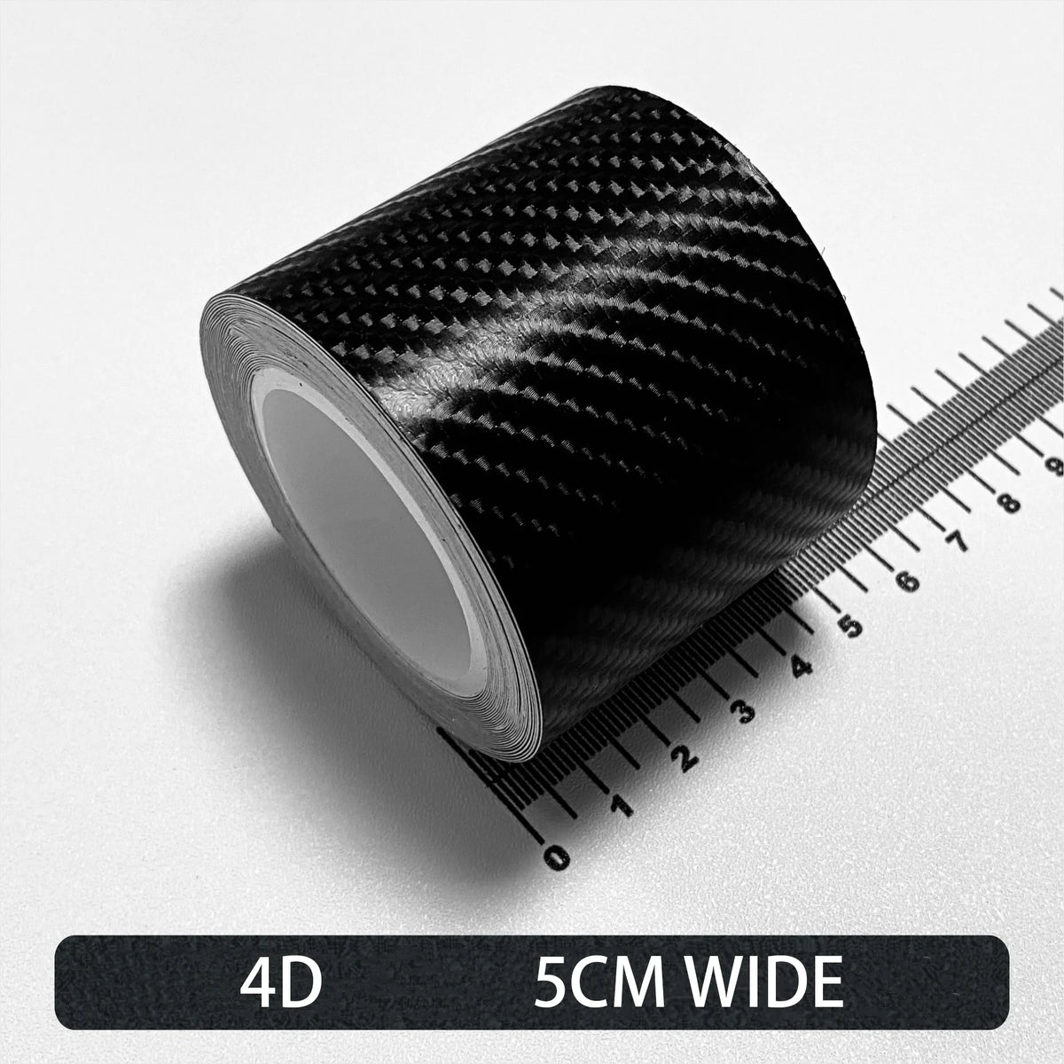 Carbon Fiber Automotive Adhesive Tape Roll Matte Black Protective Car Film Self-Adhesive Film 3D Vinyl Car Film Accessories