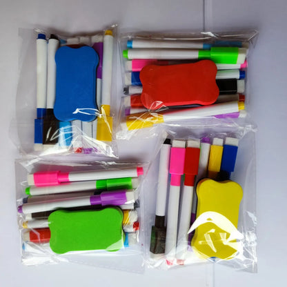 8-Color Dry Erase Whiteboard Markers with Magnetic Eraser, Suitable for Office Whiteboards, Calendars, Class, Holiday Gifts