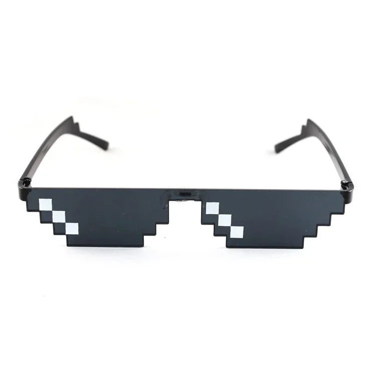 Mosaic Sunglasses Cool Party Vintage Shades Eyewear For Men Pixelated Sunglasses Black Funny Women Glasses - 3 bit
