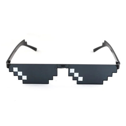 Mosaic Sunglasses Cool Party Vintage Shades Eyewear For Men Pixelated Sunglasses Black Funny Women Glasses - 3 bit