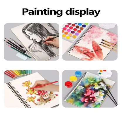 30 Sheets 8K 16K Coil Sketchbook Spiral Bound Eco-Friendly Thick Drawing Paper Acid Free A4 A5 A6 Artist Sketch Pad Oil Paint