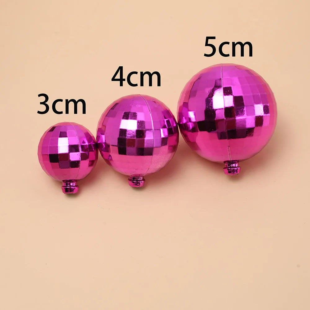 12pcs Silver Disco Ball Cake Topper 1970s Disco Theme Birthday Party Cake Decoration Cowboy Cowgirl Birthday Supplies