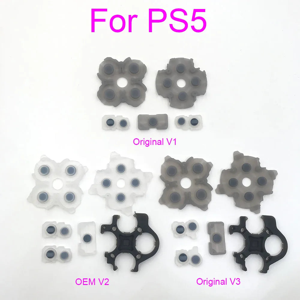 1~3~9sets Conductive Rubber Pads For PS5 V1 V2 V3 Controller Buttons Contact Rubber Conductive Silicone Rubber
