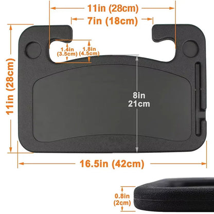 1pc Multifunctional Car Steering Wheel Tray Table Steering Wheel Storage Rack Storage Board Card Table Car Mounted Dining Tra