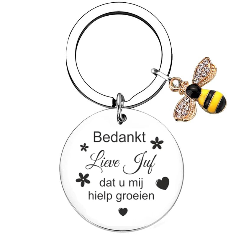 Dutch liefste juf Teacher Gifts for Women Teacher Keychain Teacher Appreciation Gifts thank You Gifts for Teachers