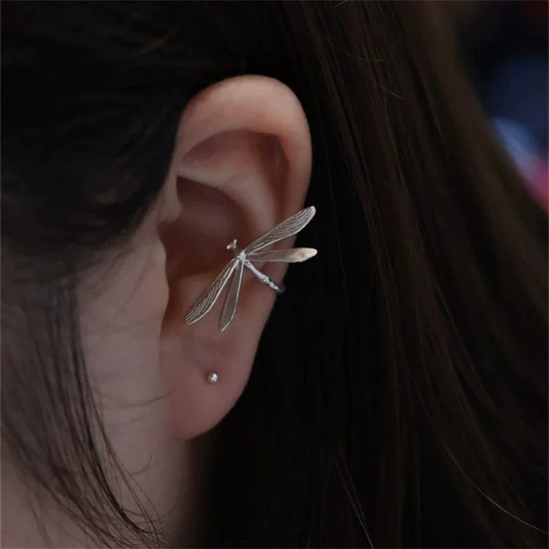 XIYANIKE Vintage Delicate Dragonfly No Hole Ear Bone Clip Earrings For Women New Fashion Jewelry Party Gift серьги жен