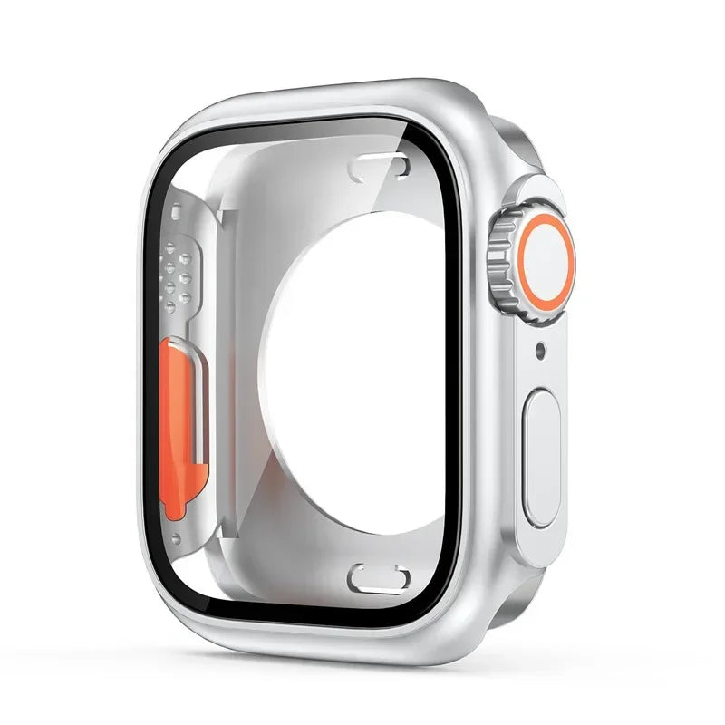 Tempered Glass+Cover For Apple Watch case 46mm 42mm 45mm 44mm 41mm 40mm Screen bumper Protector for iwatch serie 10 9 8 7 6 S