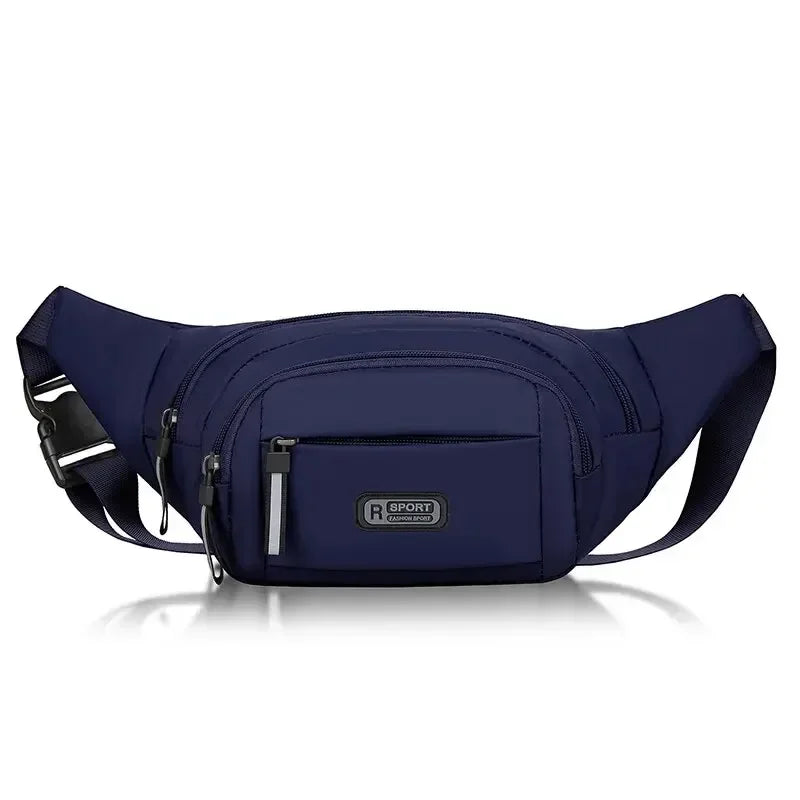 Men Canvas Fit Waistpack Mobile Fanny Waist Packs Men's Sports Outdoor Leisure Running Anti Theft Ultra Thin Invisible Waist 