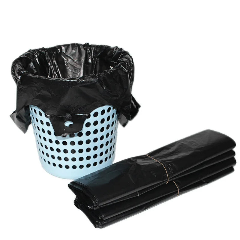 100PCS Black Thickened Plastic Vest Bags - Supermarket Shopping Bags for Takeaway Kitchen Garbage Storage Packing Storage Bag
