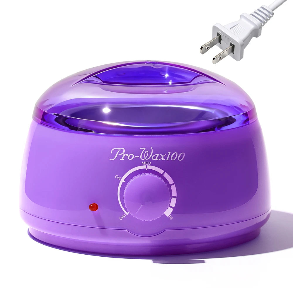 Professional Wax Warmer Heater for Depilatory Epilator Paraffin Wax Bean Bead Heating Machine Hair Removal Tool - Purple US P