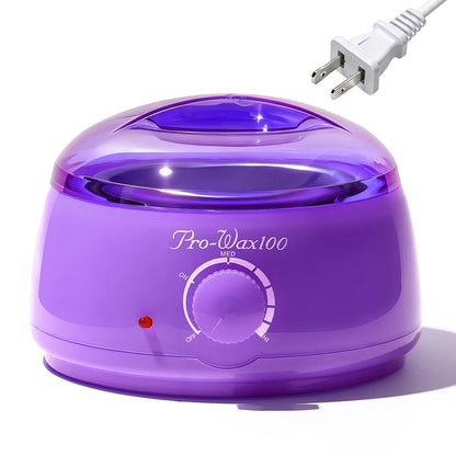 Professional Wax Warmer Heater for Depilatory Epilator Paraffin Wax Bean Bead Heating Machine Hair Removal Tool - Purple US P