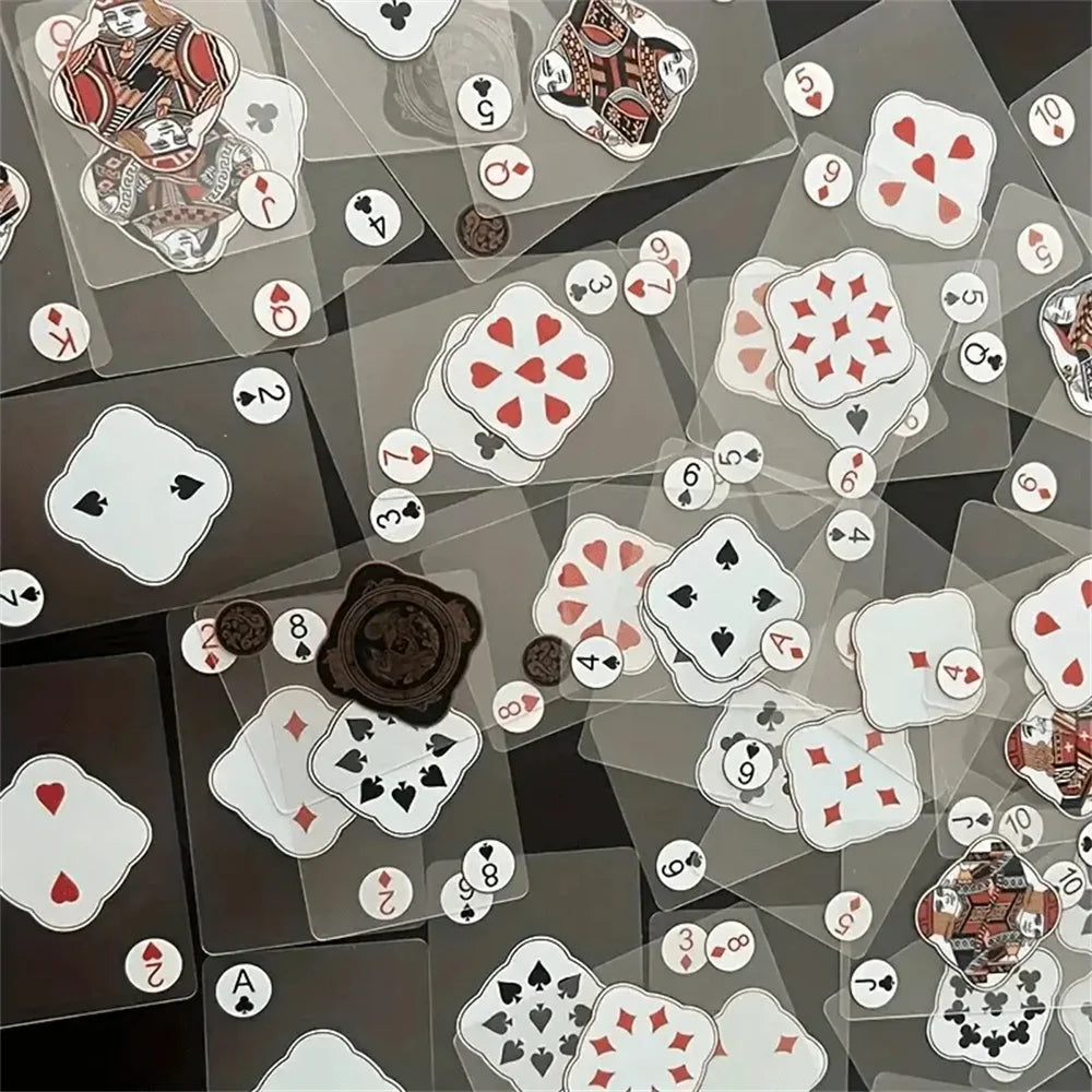 Waterproof Transparent Plastic Playing Cards 2Sets Creative Durable PVC Poker for Deck Board Game and Classic Card Games Acce