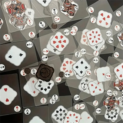Waterproof Transparent Plastic Playing Cards 2Sets Creative Durable PVC Poker for Deck Board Game and Classic Card Games Acce