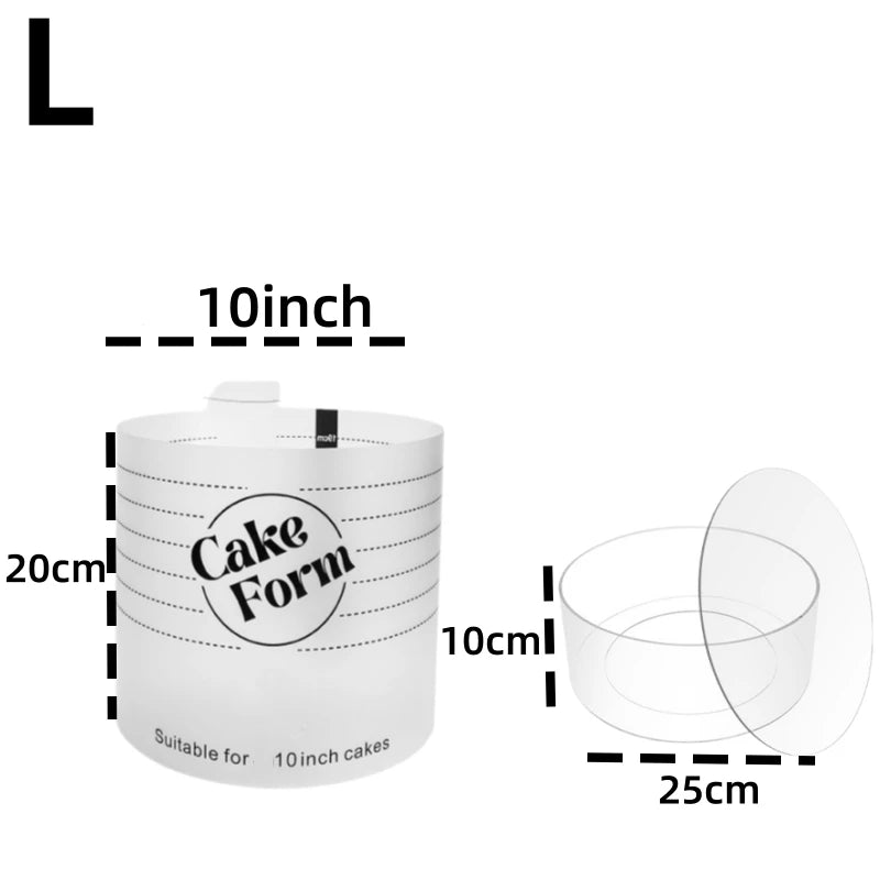 Adjustable Cake Ring Mold Retractable Fondant Tools Mousse Cake Ring Acrylic Circle Baking Ring DIY Mousse Cake Form - L