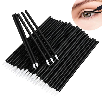 50pcs Disposable Nail Art Brush Eyeliner Eyeline Makeup Tools Manicure Painting Pen Tool Brushes - Eyeline brush
