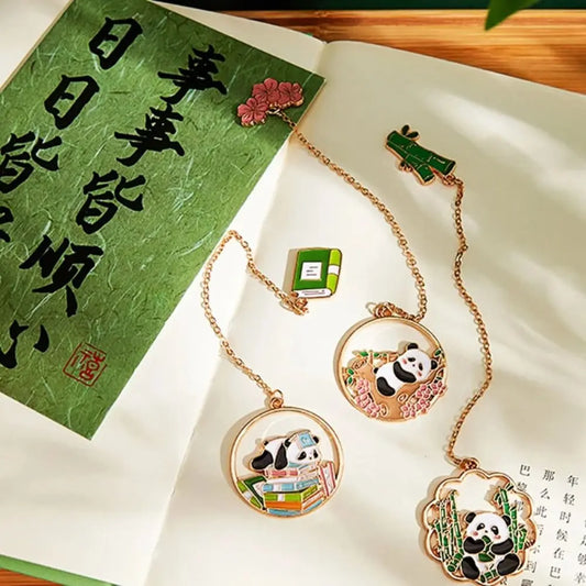 Funny Panda Book Page Clips Metal Bookmarks Cute Pagination Mark Creative Separator Pages Tags Stationery School Office Suppl