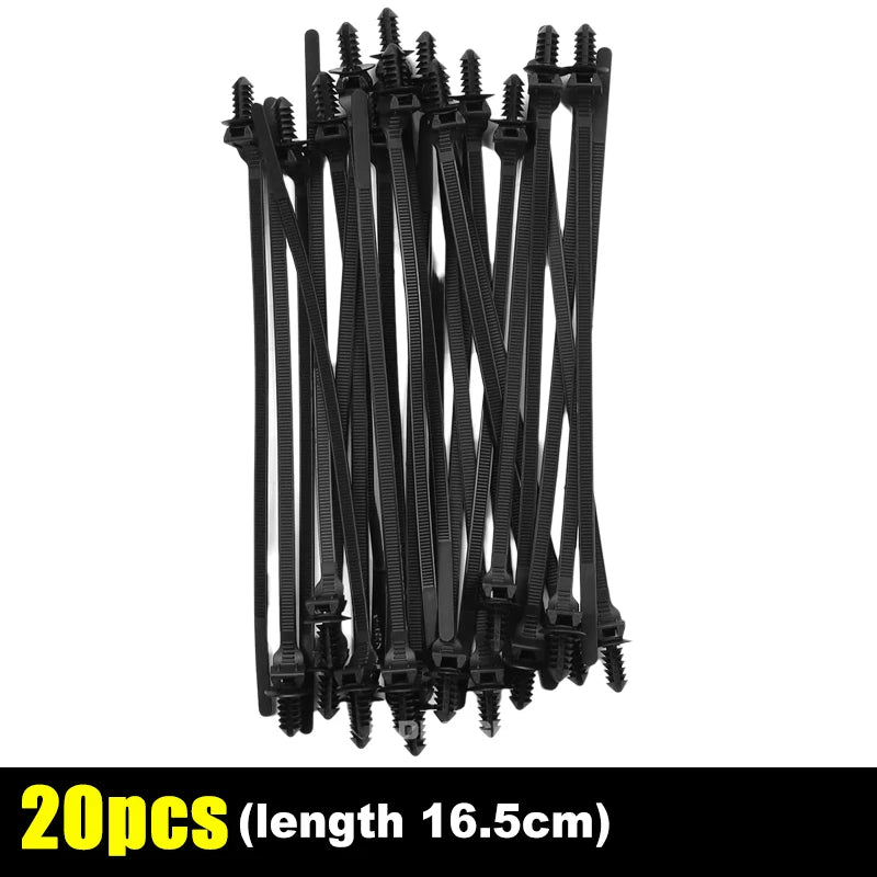 Push Mount Cable Ties Clip Self Locking Zip Tie for Car Automotive Wire Harness Nylon Straps Wire Cable Management Fastener -
