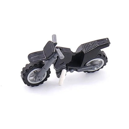 Military Weapon Motorcycle Colorful Toys For Children Accessories WW2 Motor Transportation Facility Militaries Compatible Blo