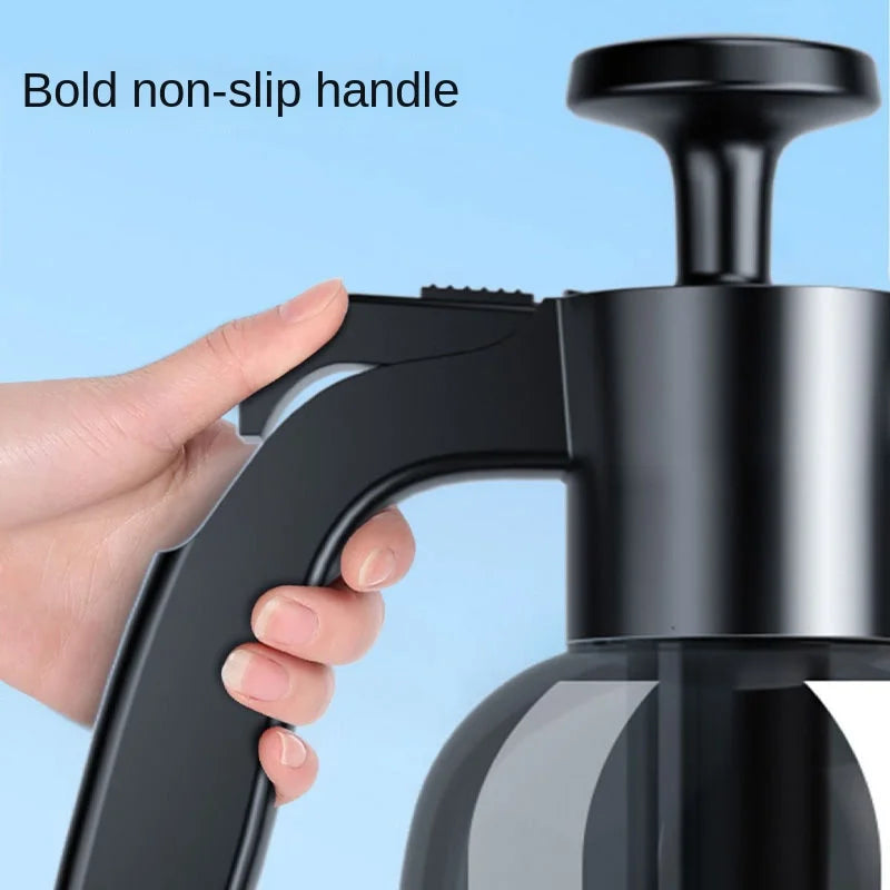 2L Hand Pump Foam Sprayer with 3 Types of Nozzle Hand Pneumatic Foam Cannon Snow Foam Car Wash Spray Bottle Car Window Cleani