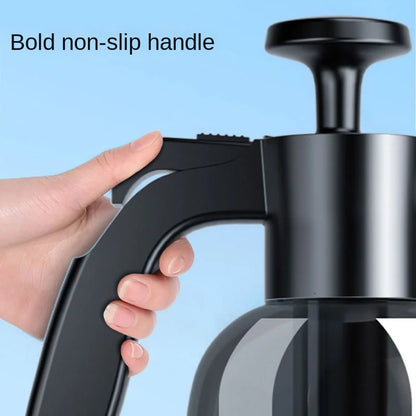 2L Hand Pump Foam Sprayer with 3 Types of Nozzle Hand Pneumatic Foam Cannon Snow Foam Car Wash Spray Bottle Car Window Cleani