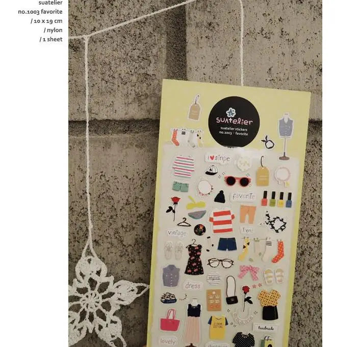 Korean Suatelier Stickers Cute Home Style Scrapbooking DIY Junk Journal Diary Stationery Deco Sticker Handiwork Craft Supplie