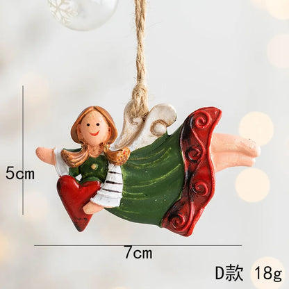 2022 Christmas Tree Decorations Christmas Resin Pendant Ornaments Home Decor DIY Kids Toys Gifts DIY Handmade Jewelry - D4