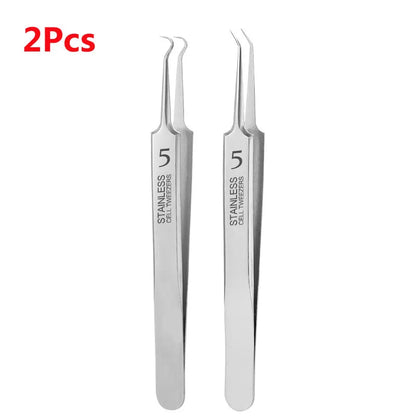 German Ultra-fine No. 5 Cell Pimples Blackhead Clip Tweezers Beauty Salon Special Scraping & Closing Artifact Acne Needle Too