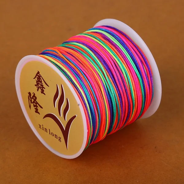 40m/lot 0.8mm Cotton Knotting Macrame Cord Nylon Thread String DIY Beading Braided Bracelet Jewelry Making - 15