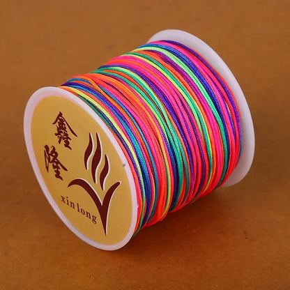 40m/lot 0.8mm Cotton Knotting Macrame Cord Nylon Thread String DIY Beading Braided Bracelet Jewelry Making - 15