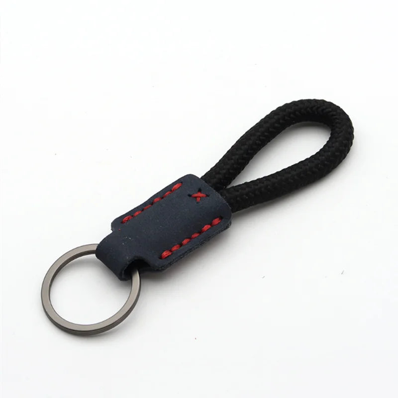 New Classic Vintage Cow Leather Keychain Men Personality Fashion Leather Car Key Ring