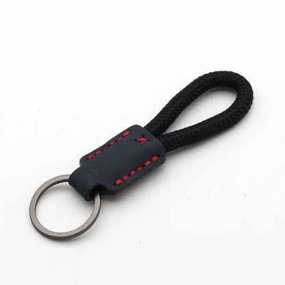 New Classic Vintage Cow Leather Keychain Men Personality Fashion Leather Car Key Ring