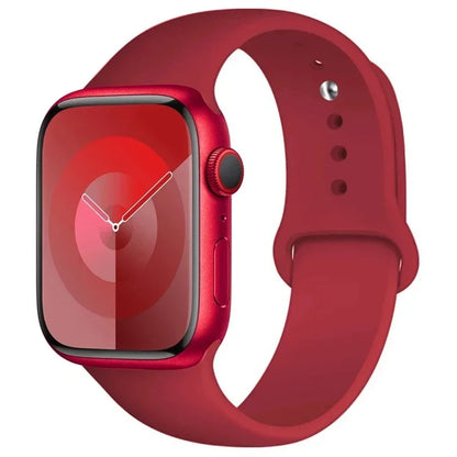 Silicone Band For Apple Watch straps 49mm 40mm 44 mm 45mm 46mm 42mm 41mm 38mm sports bracelet iWatch series 10 9 8 3 SE ultra