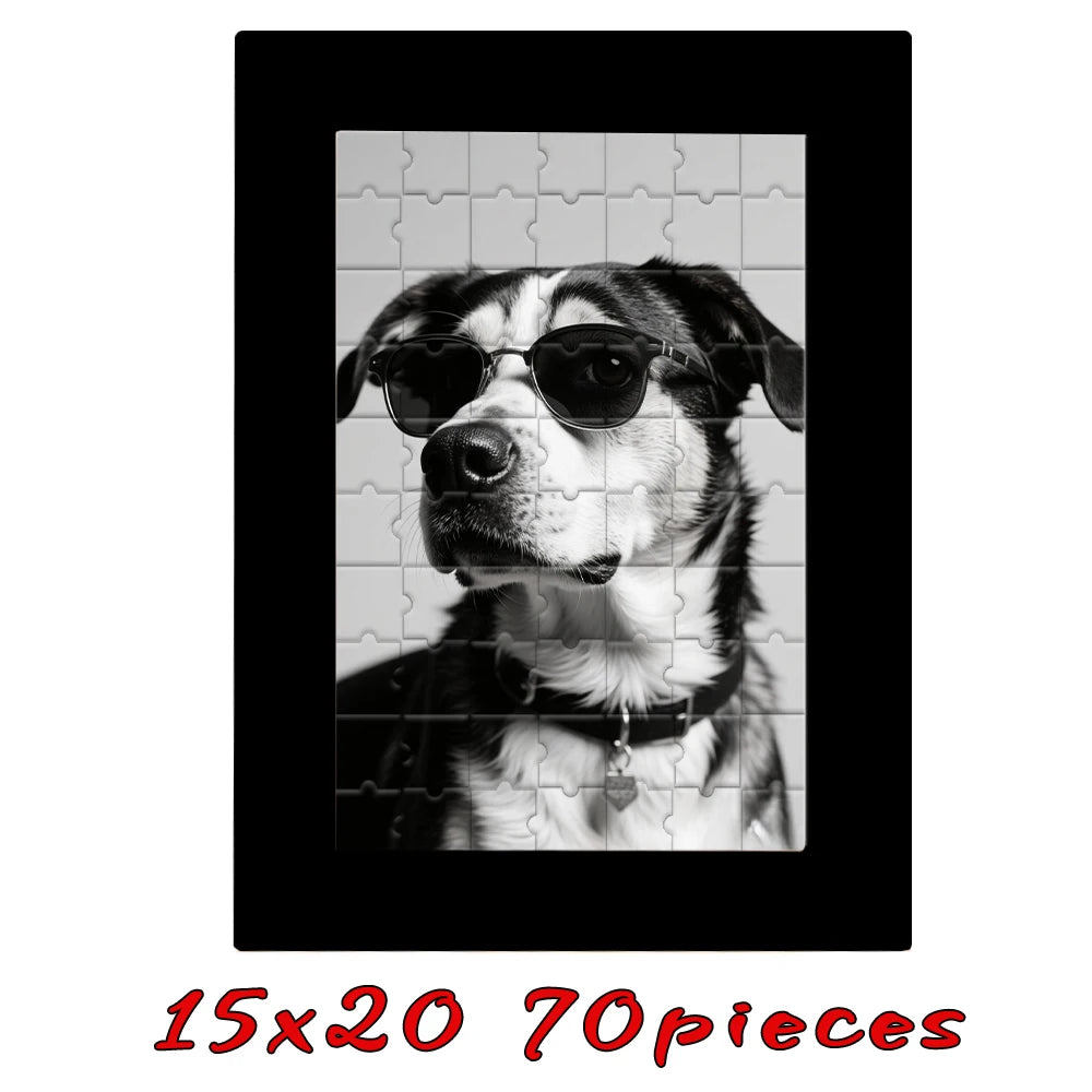 Customized Wooden Puzzles,Wooden Frames in Multiple Color Sizes,Custom Graduation Photo Puzzles as Creative Gifts - 15x20cm B